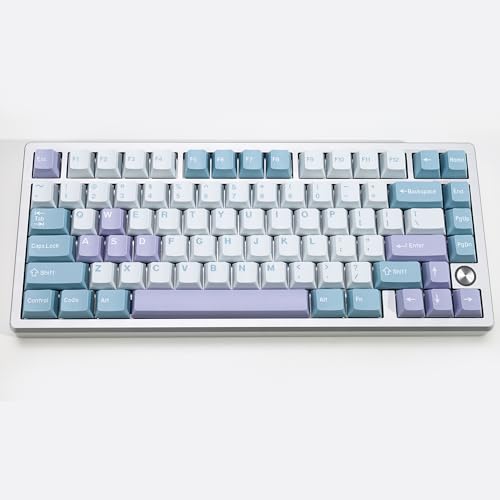 KBDiy Illusion PBT Double Shot Keycap Set,174 Keys Cute Blue Custom Key Cap Keycaps 70 Percent Cherry Profile Keycaps for 61/64/68/84/87/100/104/108 Mechanical Keyboard - Image 5