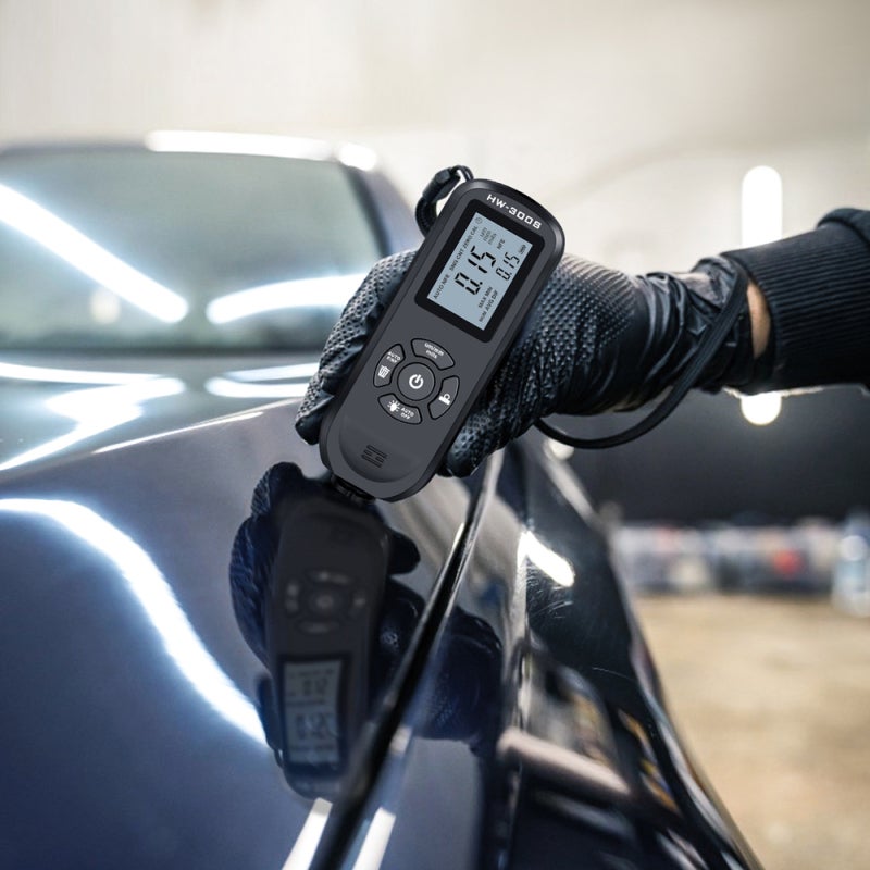 0-2000UM Thickness Gauge High Precise LCD Digital Automobile Film Thickness Meter Car Paint Coating Thickness Tester Three Probe Modes Units Switching with Data Statistical Zeroing Calibration and - Image 5
