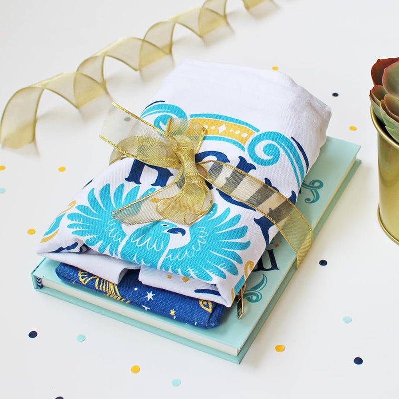 Scribbles سلة هدايا رسمية من هاري بوتر مستوحاة من منزل رافينكلو - مجموعة تتكون من 1 حقيبة توت، 1 حقيبة مسطحة و 1 دفتر ملاحظات مقوى - Image 1