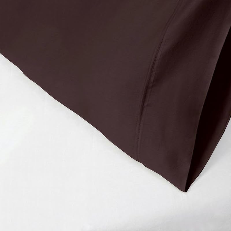 Bright Décor Pillow Cover | Takiya Cover | Takiya kholi | Pillow Cases | Pillow Covers Set of 2-100% Microfiber – Soft, Smooth and Wrinkle Free - Chocolate Solid - 17" X 27" Pillow Cover - Image 4
