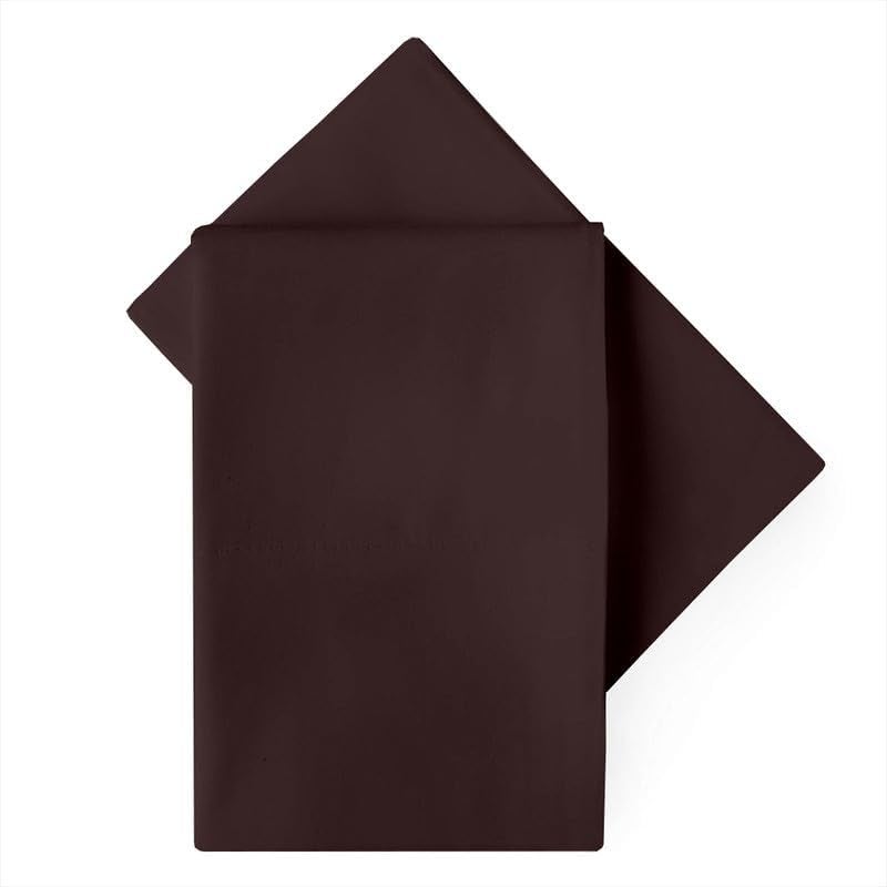 Bright Décor Pillow Cover | Takiya Cover | Takiya kholi | Pillow Cases | Pillow Covers Set of 2-100% Microfiber – Soft, Smooth and Wrinkle Free - Chocolate Solid - 17" X 27" Pillow Cover - Image 2