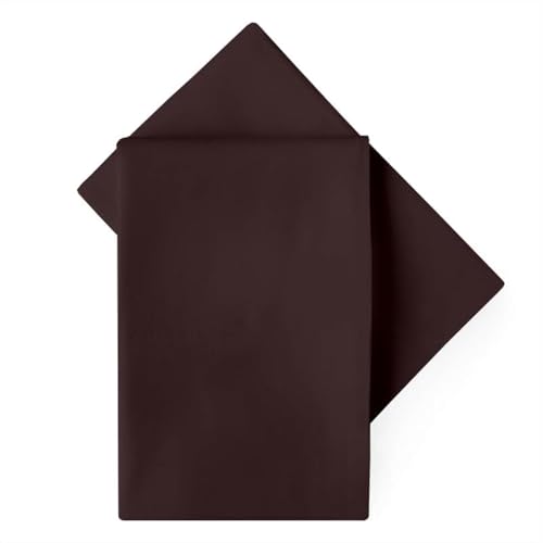 Bright Décor Pillow Cover | Takiya Cover | Takiya kholi | Pillow Cases | Pillow Covers Set of 2-100% Microfiber – Soft, Smooth and Wrinkle Free - Chocolate Solid - 17" X 27" Pillow Cover - Image 1