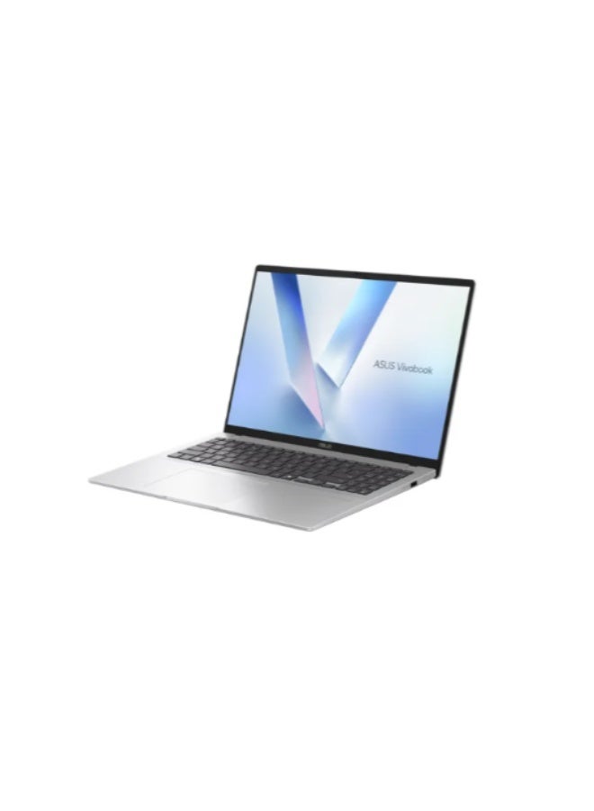 أسوس ASUS Vivobook 16 X1607CA-MB117W Intel Core Ultra 7 255H (up to 5.1 GHz, 16 cores, 16 Threads), 1TB M.2 NVMe™ PCIe® 4.0 SSD 16GB DDR5 Ram Intel Arc Graphics 16'' Inch WUXGA (1920 x 1200) 16:10 aspect ratio, IPS-level Panel, LED Backlit, Refresh Rate:60Hz, 300nits, 45% NTSC- Windows® 11 Home - Cool Silver Cool Silver - Image 1