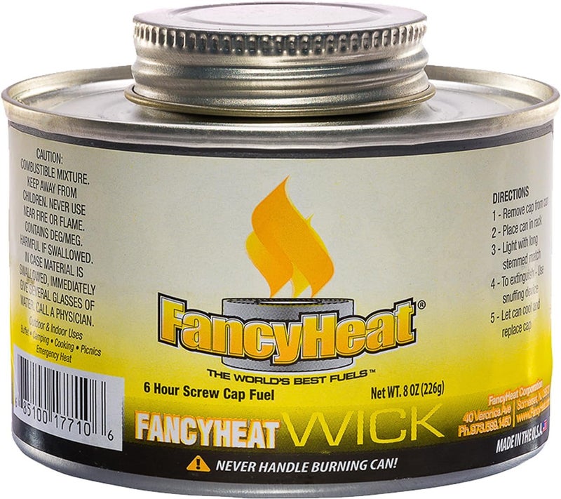 FancyHeat وقود Fancy Heat للمواقد الحرارية يحترق لمدة 6 ساعات بشكل نظيف ويصدر رائحة ودخانًا قليلين - عبوة تحتوي على 6 عبوات - Image 2
