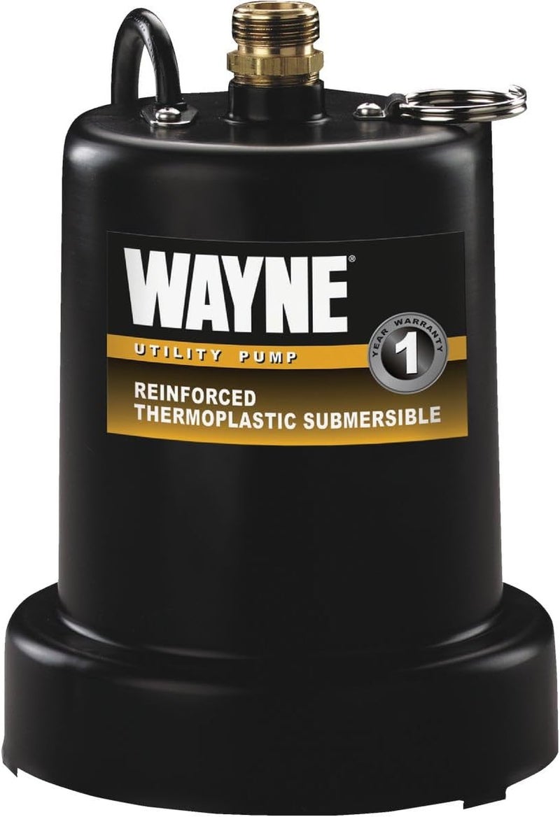 Wayne TSC130-1/6 HP Reinforced Thermoplastic Submersible Multi-Use Pump - Up to 1,250 Gallons Per Hour - Heavy Duty Multi-Use Pump - Image 1