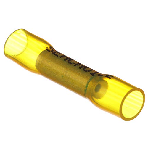 Seachoice Step Down 3-to-1 Heat Shrink Butt Connector, Marine Grade Heat-Shrinkable Butt Splices, Yellow, Pack of 10, 16-14 to 12-10 Wire Range - Image 2