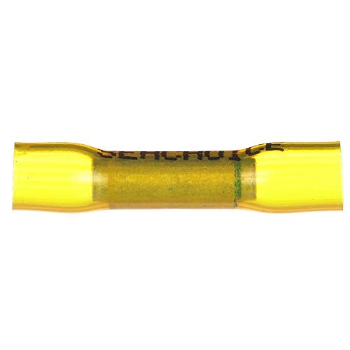 Seachoice Step Down 3-to-1 Heat Shrink Butt Connector, Marine Grade Heat-Shrinkable Butt Splices, Yellow, Pack of 10, 16-14 to 12-10 Wire Range - Image 4