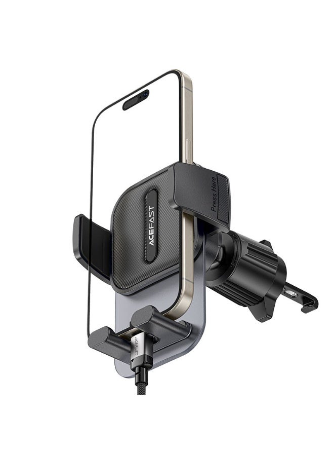 ACEFAST Car Mount Holder D25, Rotation and Angle Adjustment, Widely Compatible, Soft Silicone Pads, Three-axis Linkage, Stable Fixation - Black - Image 2