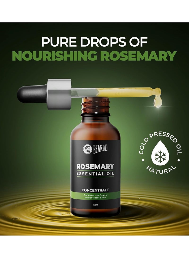 بيردو زيت إكليل الجبل العطري من بيردو 15 مل زيت إكليل الجبل لنمو الشعر وتساقط الشعر وإعادة نموه فيتامين E لتغذية الشعر والبشرة زيت عطري طبيعي 100% - Image 4