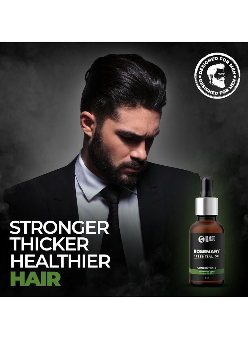 بيردو زيت إكليل الجبل العطري من بيردو 15 مل زيت إكليل الجبل لنمو الشعر وتساقط الشعر وإعادة نموه فيتامين E لتغذية الشعر والبشرة زيت عطري طبيعي 100% - Image 3