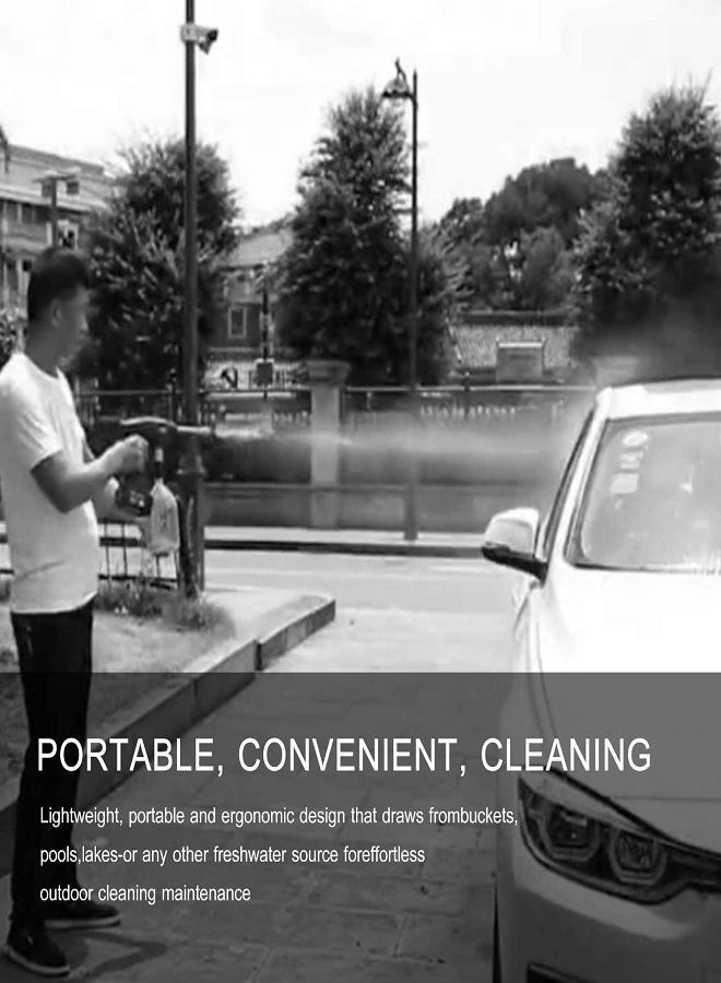 24V Cordless Portable Washer Electric High Pressure Cleaner Machine 30Bar Lithium Battery Handheld Car Cleaning Device With Foam Generator Nozzle Water Pump - Image 5