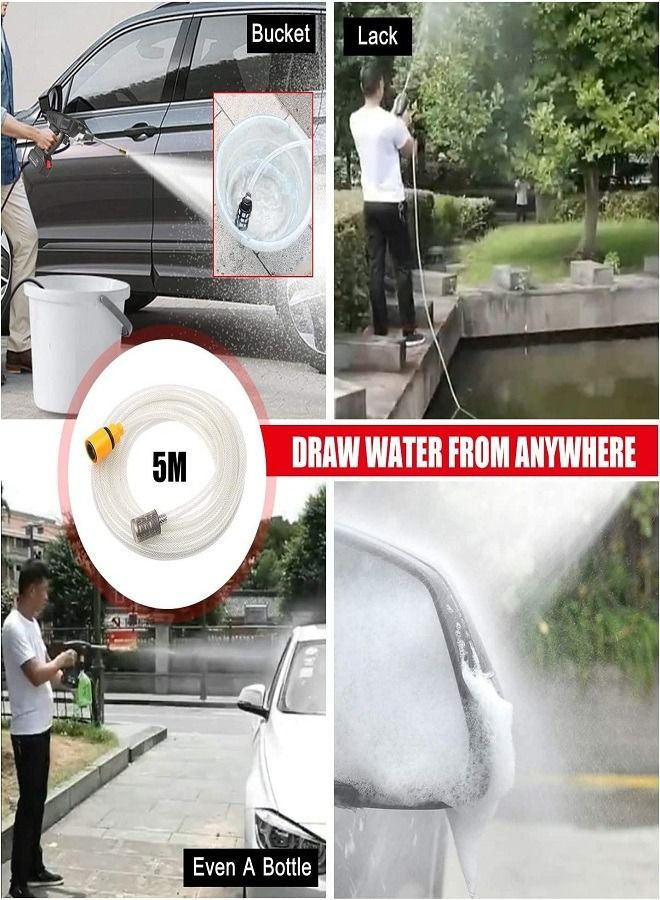 24V Cordless Portable Washer Electric High Pressure Cleaner Machine 30Bar Lithium Battery Handheld Car Cleaning Device With Foam Generator Nozzle Water Pump - Image 3