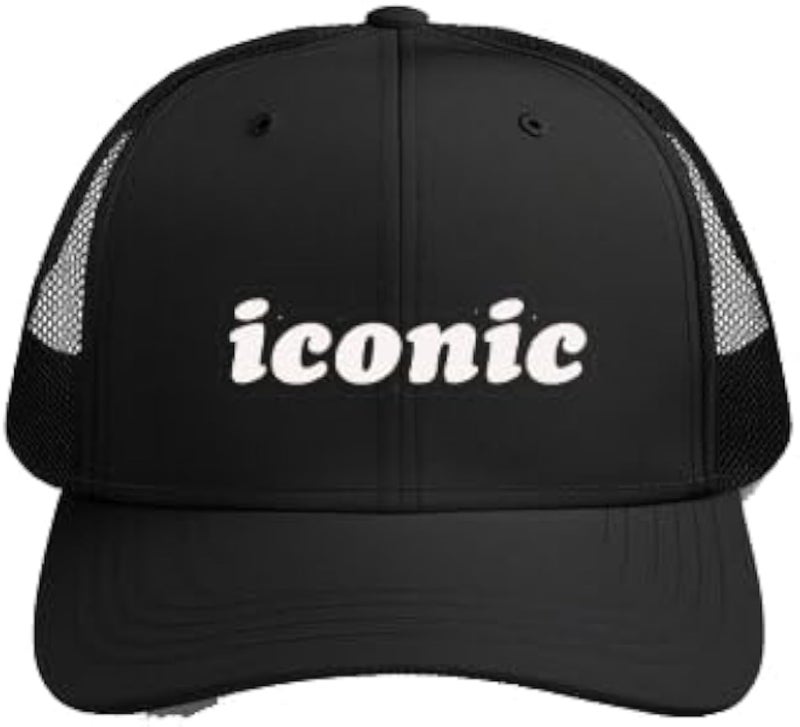 iconic Plain unisex baseball cap Black