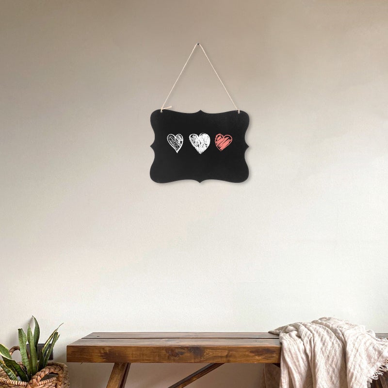 Chalkboard Sign Double-Sided Erasable Message Board Wall Decor Signs with Hanging String (160210) - Image 3
