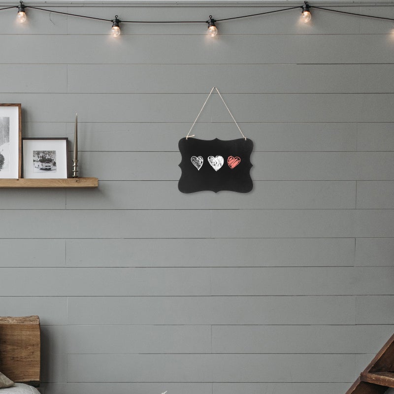 Chalkboard Sign Double-Sided Erasable Message Board Wall Decor Signs with Hanging String (160210) - Image 5