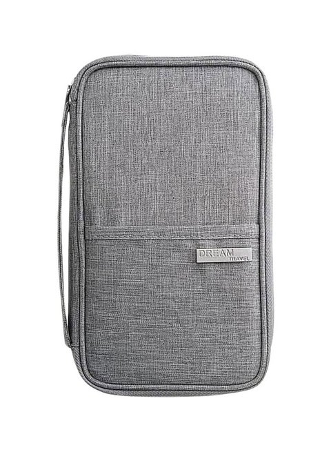 Travel Document Organizer, Family Passport Holder with Handle, Premium Travel  Wallet for Women and Men, Portable & Foldable Case for Cards, Boarding Pass, ID, Money, Tickets with Zipper Grey