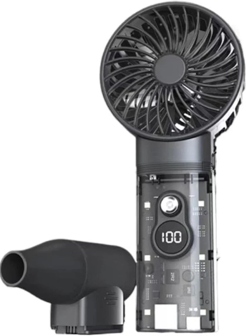 ريبنيو مروحة صيفية قابلة لإعادة الشحن بمنفذ USB توربو 2 في 1 - Image 1