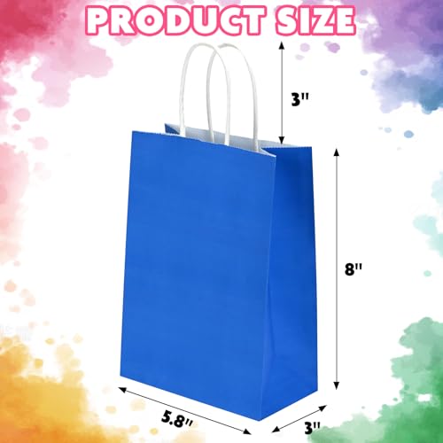 Wddeevoi 10 Pcs Paper Gift Bags with Handles, 8" Rainbow Color Goodie Bags for Party, Christmas, Favor, Birthday, Wedding, Events, Classrooms, Celebrations - Image 2