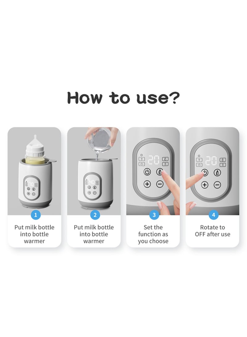 Sisily Baby Bottle Warmer – Fast Heating with 4 Preset Temp Modes, Portable for Milk, Food & Sterilization - Image 5
