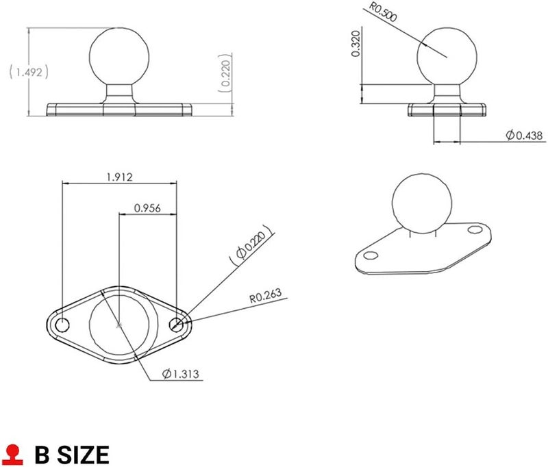 RAM Mounts RAM-B-238U Stand Kit - Image 4