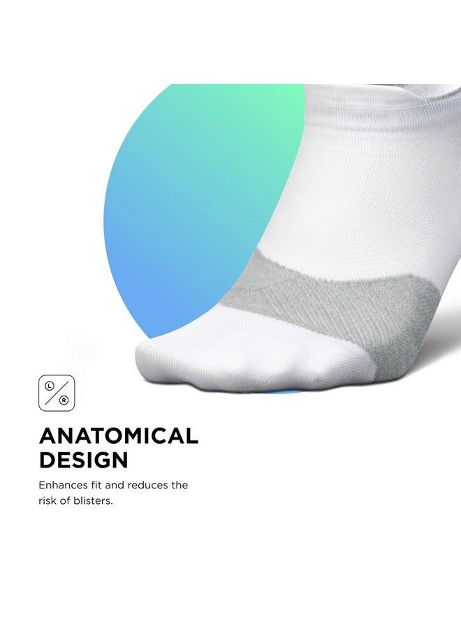 Feetures Elite Ultra Light Cushion Ankle Socks - Sport Sock With Targeted Compression - New White, M (3 Pair) - Image 5