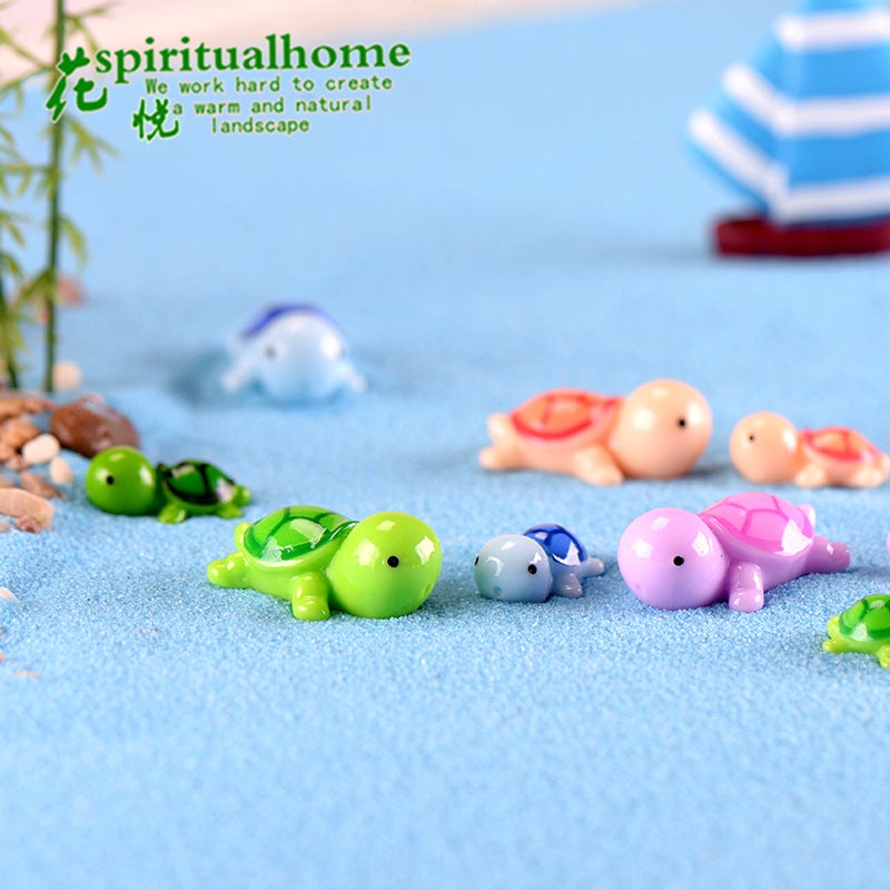 Moss Micro Landscape Ecological Bottle Five Color Turtle Doll Diy Landscaping Creative Gift - Image 4