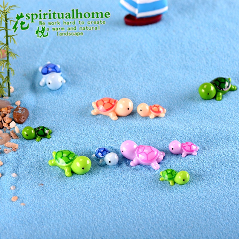 Moss Micro Landscape Ecological Bottle Five Color Turtle Doll Diy Landscaping Creative Gift - Image 3