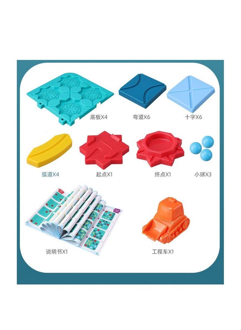 Build-A-Track Brain Teaser Puzzles for Kids Ages 3+ Educational and Smart Logic Board Game for Children, 4 Levels & 118 Skill-Building Challenges, Fun Home and Travel Boys & Girls Activity