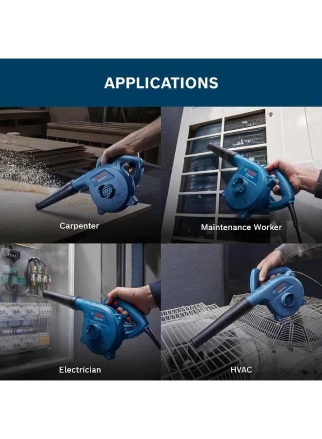بوش BOSCH GBL 650 Professional Blower | 650 W Motor | Airflow of 3.7 m3/min | Lightweight & Ergonomic Design | Compatible with Multiple Nozzle Attachments| 1.7 kg Professional Blower| 1 Yr Warranty - Image 4