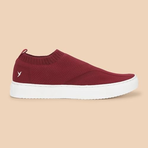 YOHO FreeStep spacious and casual slip on shoes | Comfortable for long hours of walking | Outperforms memory foam | Arch support Insole | Maroon - UK 9 - Image 2