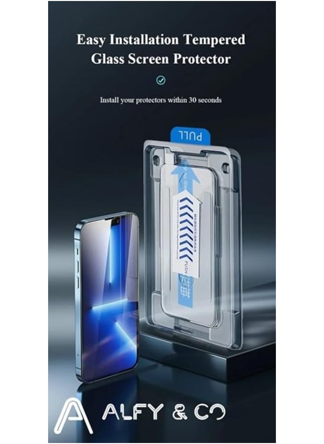 ALFY & CO Premium Grade A clear Screen Protector with Fixing Kit for iPhone 15 Pro Max  - Image 2