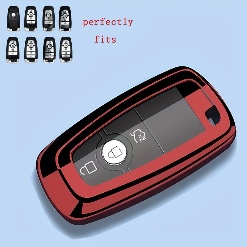 Platinum Silvery TPU Key Fob Cover for Ford Mondeo Explorer Focus Mustang F150 Raptor - Image 3
