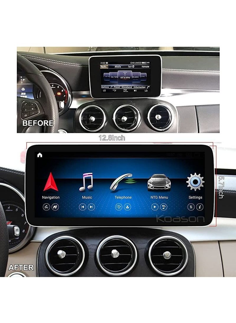 UKMASTER - Car Stereo Screen for Mercedes Benz C Class, GLC C200 C300 C350 C63 (AMG) 2015-2018 W205 NTG5 with Carplay 12.3 inch 8gb 64gb - Image 1