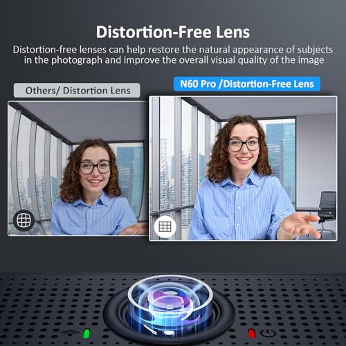 NexiGo N60 Pro Gen 2 1080P Webcam with DistortionFree Lens USB A to TypeC Data Cable Noise Reduction Mic Privacy Cover for ZoomSkypeTeamsWebex Laptop MAC PC Desktop - Image 3