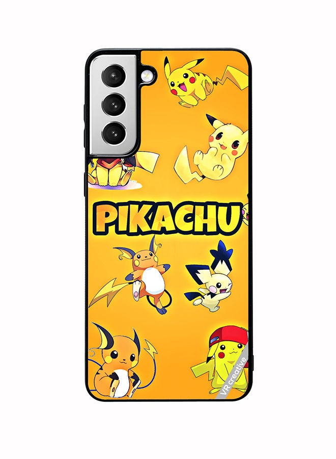 VR CREATIVE Protective Case Cover For Samsung Galaxy S22 5G Pikachu Surfing Design Multicolour - Image 1