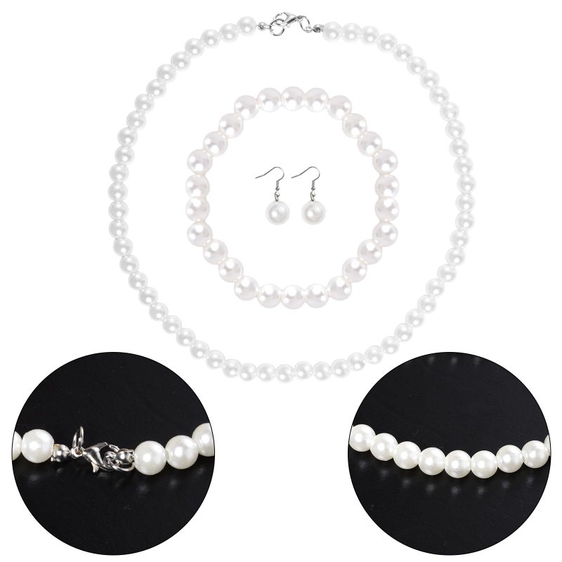 Yymobt 9 Pcs 100 Days of School Costume Old Lady Costume School 100th Activity Suit Grandma Wig Granny Glasses with Chain Pearl Necklace Earring Bracelets Grandma Old-fashioned Dress with Floral - Image 4