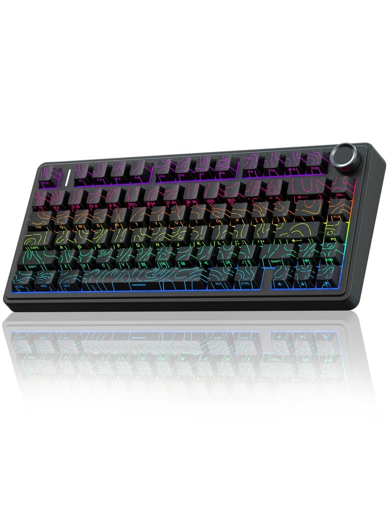 AULA F75 Wireless Mechanical Keyboard Switches RGB Backlit Gaming Keyboard - Image 1