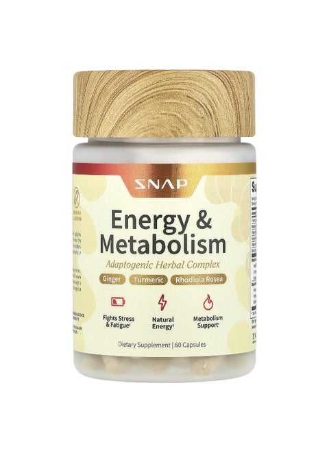 Snap Supplements, Energy & Metabolism, 60 Capsules