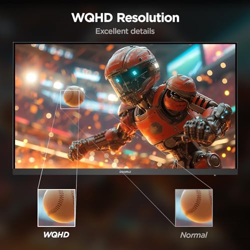 KOORUI Monitor, 27" QHD IPS Gaming Monitor, 170Hz, 1ms, HDR400, Compatibility G-Sync and FreeSync, Tilt Pivot Swivel Vertical Height Adjustable，2 HDMI 2.0 & 1 DisplayPor 1.4 - Image 2