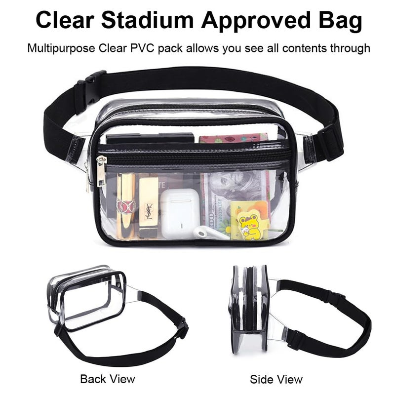 Hiflyer Clear Fanny Packs for Women - Stadium Approved Crossbody Bags (White) - Image 2