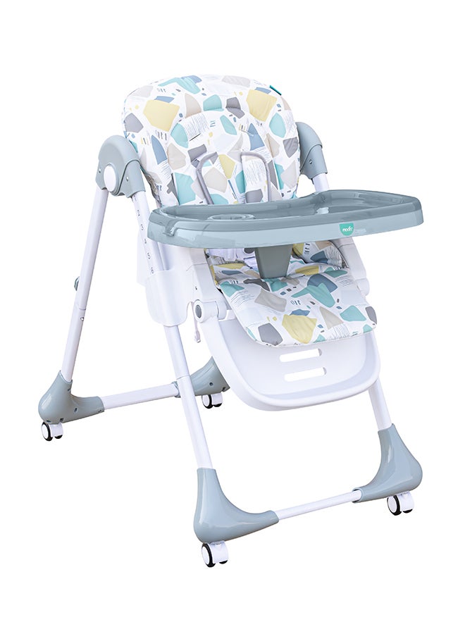 Moon Apex Baby Highchair With 7 Adjustable Heights And Reclining Feature - Grey - Image 1
