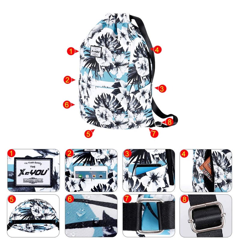 XEYOU Drawstring Sports Backpack Lightweight Gym Yoga Sackpack Shoulder Rucksack Casual Outdoor Daypack for Women and Men - Image 4