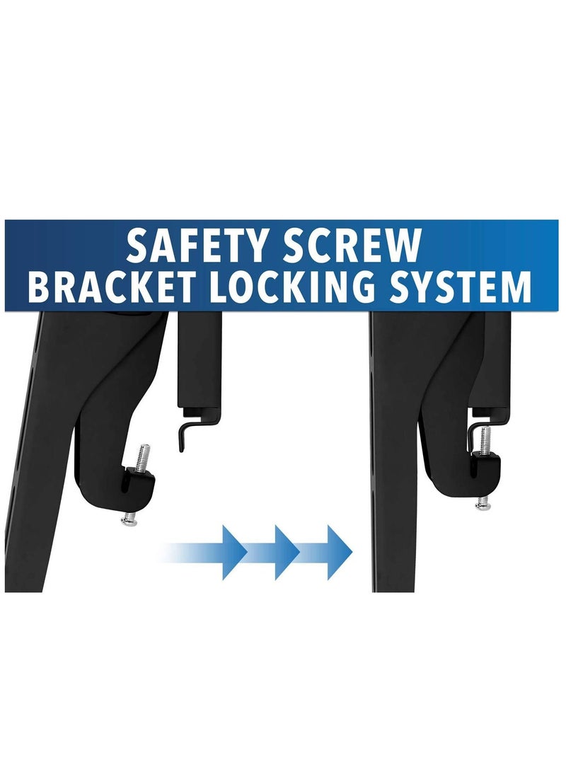 TV Wall Mount Bracket for 40-70 inch LCD, LED, or Plasma Flat Screen TV - Super-Strength Load Capacity 220 lbs - 15 Degree Tilt Up & Down, Max VESA 850x450 Free 6 ft HDMI Cable - Image 5