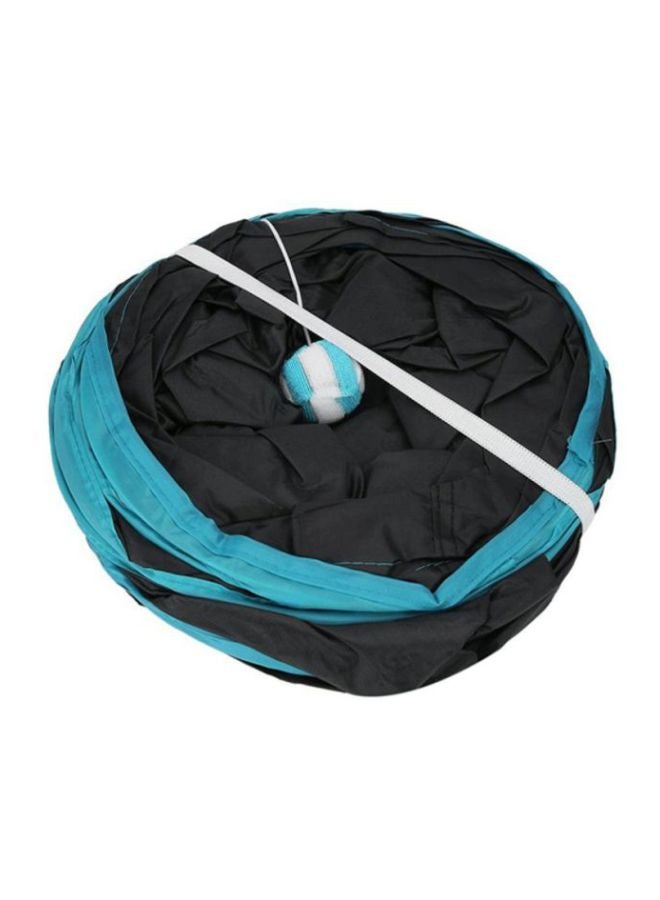 NIBEMINENT 3 Ways Folding Pet Finding Tunnel Toy Black/Blue 25x25cm - Image 4