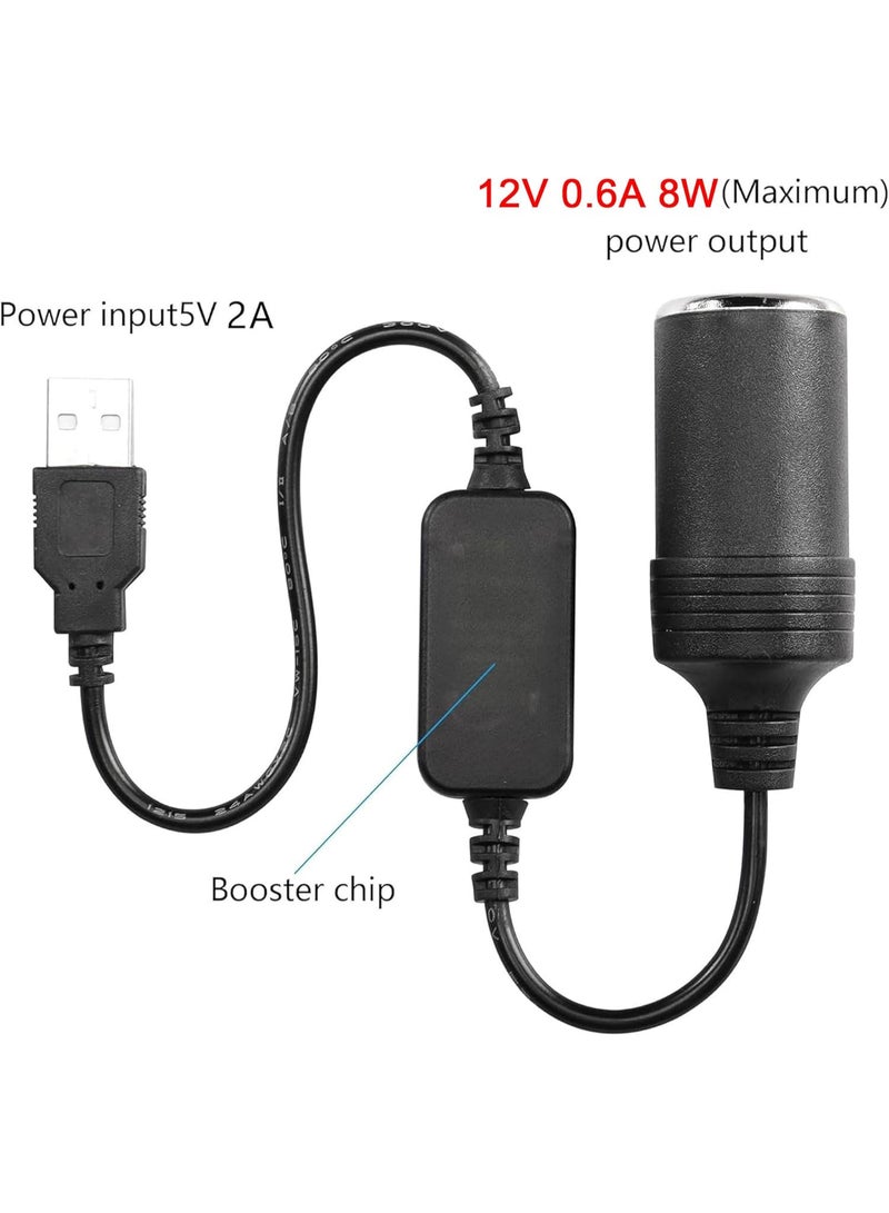 أرسيو كابل محول طاقة من USB ذكر إلى مقبس ولاعة سجائر السيارة 12 فولت 8 واط بطول 1 قدم - Image 4