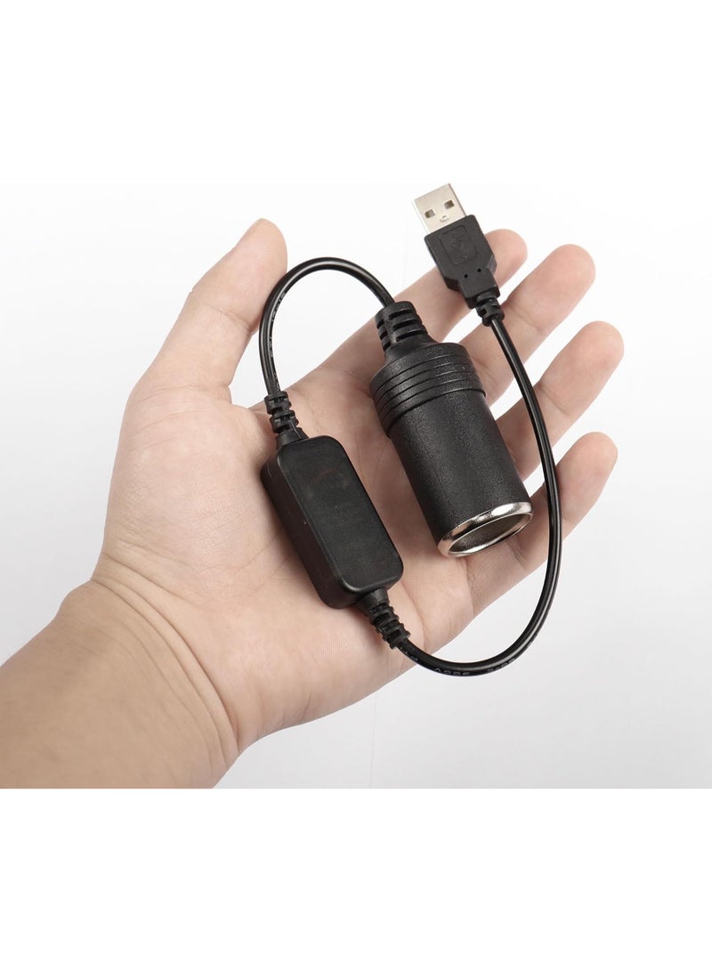 أرسيو كابل محول طاقة من USB ذكر إلى مقبس ولاعة سجائر السيارة 12 فولت 8 واط بطول 1 قدم - Image 5