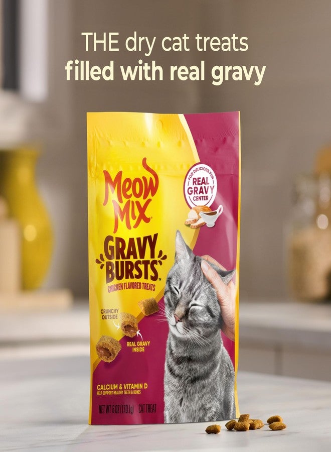 Meow Mix Gravy Bursts Chicken Flavored Cat Treats, 6.3 Oz. Bag (Pack of 5) - Image 4