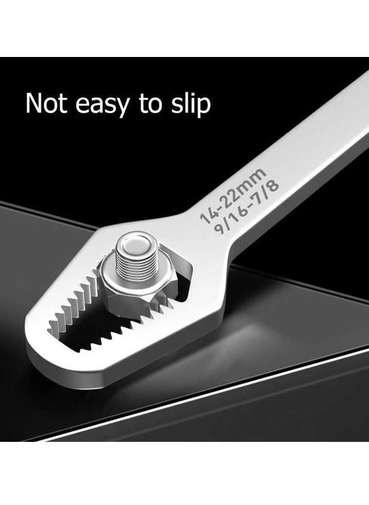 Premium quality Universal Torx Spanner Key Set Screw Nuts Wrench Repair Double-Ended Wrench,8-22mm Multifunctional Universal Self-Tightening Wrench Adjustable Wrench