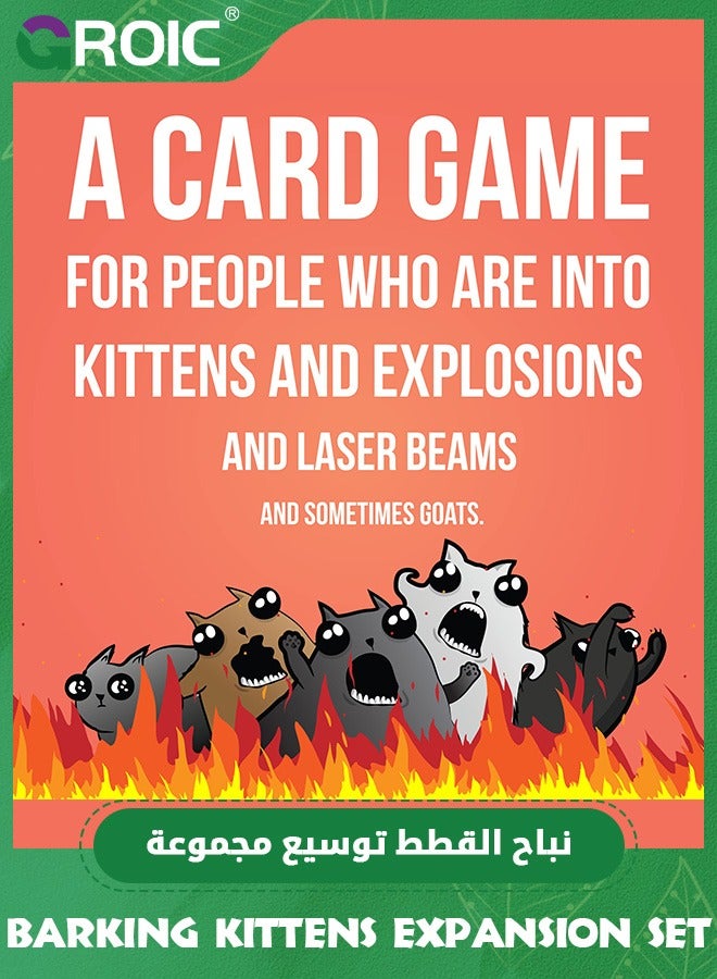 GROIC Exploding Kittens Expansion Set - Barking Kittens and Original Edition -  Easy Family - Fun Family Card Games Friendly Party Games for Adults, Teens & Kids - Ages 7 and Up,56+20 Cards - Image 3
