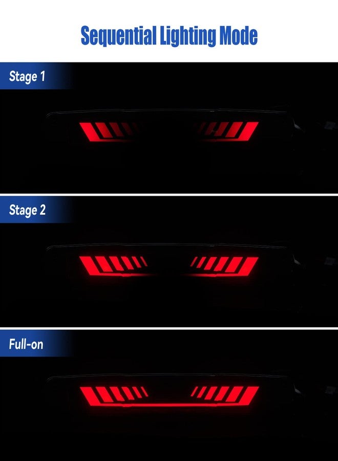 CMVT Auto Third 3rd Brake Light, TIME TUNNEL Sequential LED High Mount Stop Light for 2007-2013 Chevy Silverado/GMC Sierra 1500 2500 3500, 2014 Silverado/Sierra Classic, Rear Center Cab Tail Lamp - Image 2